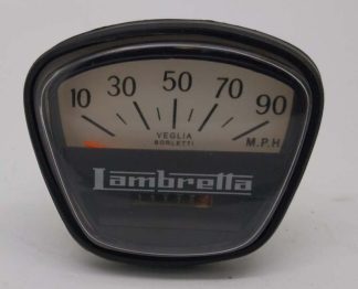 90 MPH SPEEDO (BLACK FACE) GP / SX PLASTIC BACK ITALIAN SPEEDO CABLE TYPE