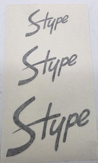 S TYPE GRAPHIC STICKER BLACK (SET OF THREE DIFFERENT SIZES)