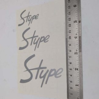 S TYPE GRAPHIC STICKER SILVER (SET OF THREE DIFFERENT SIZES)