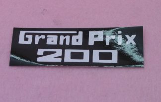 GRAND PRIX 200 GRAPHIC BLACK ON WHITE