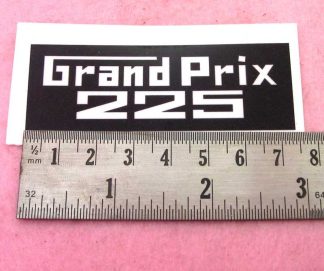 GRAND PRIX 225 GRAPHIC WHITE ON BLACK