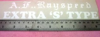 'AF RAYSPEED EXTRA 'S' TYPE' PANEL GRAPHIC WHITE (PAIR) STICKER