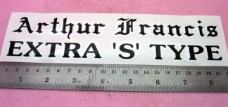 'ARTHUR FRANCIS EXTRA S TYPE' PANEL GRAPHIC BLACK (PAIR)