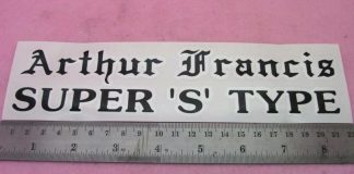'ARTHUR FRANCIS SUPER S TYPE' PANEL GRAPHIC BLACK (PAIR)