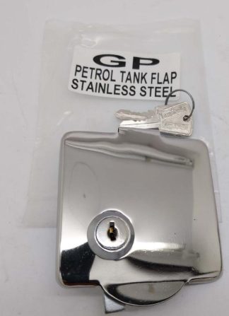 STAINLESS STEEL GP PETROL FLAP WITH LOCK (NO SPLIT PIN)