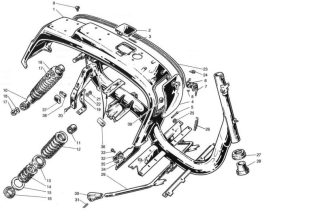 REAR FRAME FOOTBOARD SUPPORT