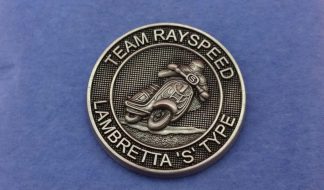 TEAM RAYSPEED PIN BADGE ZINC POUND COIN SIZE