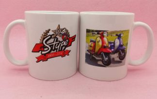 MUG TWO BIKES 'S' TYPE 50TH ANNIVERSARY