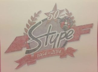LARGE GRAPHIC 'S' TYPE 50TH ANNIVERSARY TYPE 2 STICKER