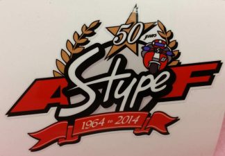 SMALL GRAPHIC 'S' TYPE 50TH ANNIVERSARY TYPE 1 STICKER