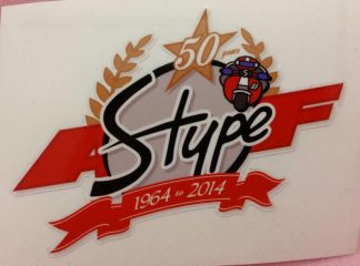 SMALL GRAPHIC 'S' TYPE 50TH ANNIVERSARY TYPE 2 STICKER