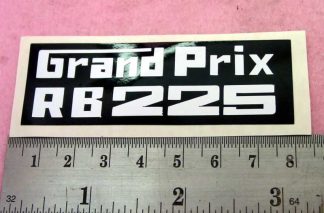 GRAND PRIX RB225 STYLE 1 WHITE ON BLACK RB22 GRAPHIC STICKER