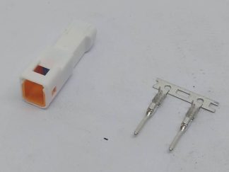 2 PIN WHITE SIP PLUG FEMALE FOR SIP SPEEDO / KOSO TEMPERATURE SENSORS