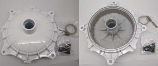 FRONT HUB (DRUM TYPE) WHITE UNI WITH SPEEDO DRIVE AND STUDS