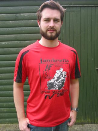 T SHIRT TV250 WITH SLEEVE STRIPE GREEN, BLACK, BLUE OR RED