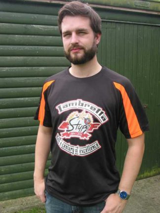 T SHIRT 'S' TYPE 50TH ANNIVERSARY WITH SLEEVE STRIPE BLACK OR GREEN