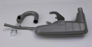 42MM NEW STYLE CLUBMAN EXHAUST SILVER (SLOPING SIDE)