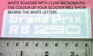 GRAND PRIX RB 250 GRAPHIC WHITE WITH CLEAR BACKGROUND