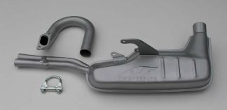 42MM CLUBMAN EXHAUST TWIN TAIL PIPE SILVER