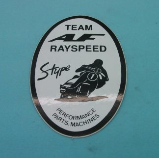 TEAM RAYSPEED OVAL STICKER BLACK ON WHITE