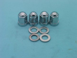 NUTS FOR ALUMINIUM TUBELESS RIM. 12MM HEAD, M8 ALI SET OF 4 WITH WASHERS