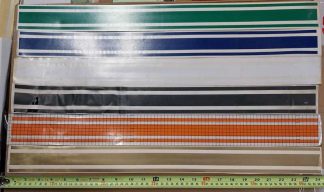 RED PANEL STRIPES (PAIR) (WILL NEED SHAPING) GRAPHIC STICKER