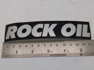 ROCK OIL GRAPHIC STICKER SILVER BLACK APPROX 145MM