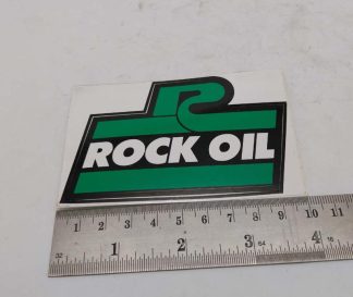 ROCK OIL GRAPHIC STICKER GREEN & BLACK APPROX 100MM