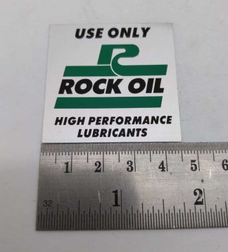 ROCK OIL GRAPHIC STICKER GREEN SILVER SMALL APPROX 45MM