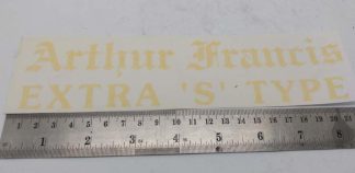 'ARTHUR FRANCIS EXTRA 'S' TYPE PANEL GRAPHIC YELLOW (PAIR) STICKER