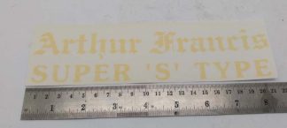 'ARTHUR FRANCIS SUPER 'S' TYPE PANEL GRAPHIC YELLOW (PAIR) STICKER