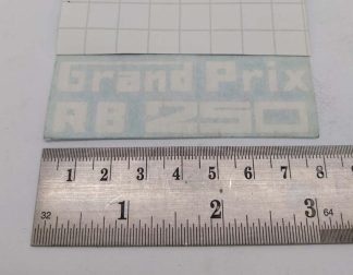GRAND PRIX RB 250 GRAPHIC WHITE NO BORDER CLEAR BACKGROUND STICKER RB250