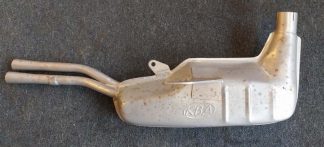 42MM CLUBMAN EXHAUST TWIN (LIGHT SCRATCHES/SURFACE RUST) INCLUDES UBEND/GASKET/CLAMP