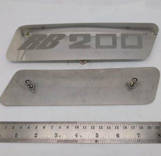 RB20 STAINLESS SIDE PANEL GRILL LOUVER FLASH SILVER LETTERING (PAIR)