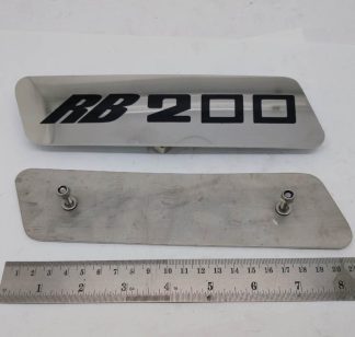 RB20 STAINLESS SIDE PANEL GRILL LOUVER FLASH BLACK LETTERING (PAIR)