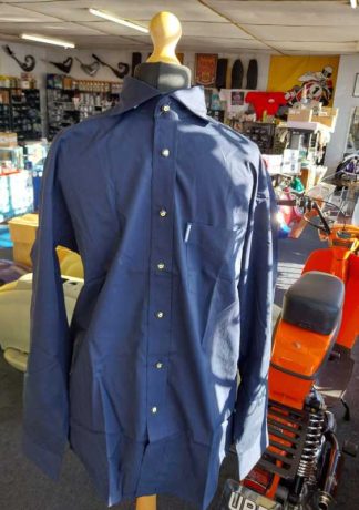 LAMBRETTA L/S MENS SHIRT NAVY 100% COTTON TARGET BUTTONS SIZE LARGE 509