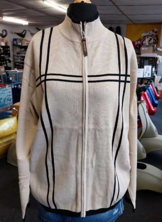 LAMBRETTA MENS ZIP TOP 376 CAMEL 100% COTTON STIPULATE SIZE (L/XL)