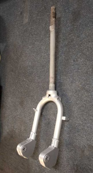 GP FORKS WITH DAMPER MOUNTS 200CC (NO INTERNALS) SILVER POWDER COATED (READ WEB TEXT)