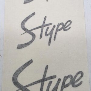 S Type Graphic Sticker Black (Set Of Three Different Sizes)