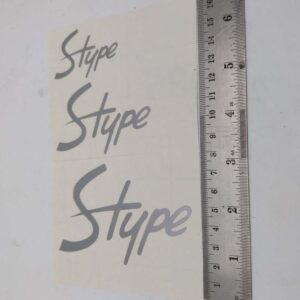 S Type Graphic Sticker Silver (Set Of Three Different Sizes)
