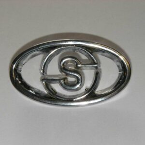 'S' HORNCASTING BADGE (METAL CHROME)
