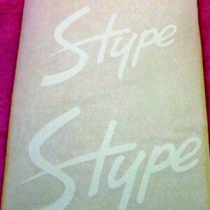 S Type Graphic Sticker White (Set Of Three Different Sizes)