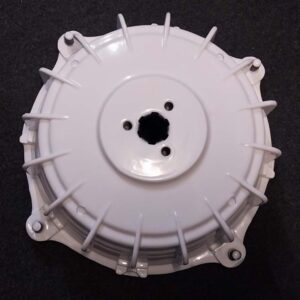 Rear Hub In White Powdercoat Uni With Cone And Studs