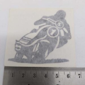 Rider Graphic Black Leaning Right (As You Look At It) Sticker Small Approx 65Mm