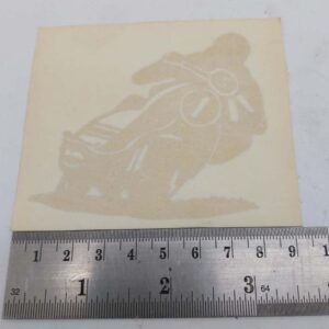 Rider Graphic Gold Leaning Right (As You Look At It) Sticker