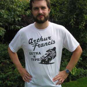T SHIRT ARTHUR FRANCIS WHITE OR YELLOW 'S' TYPE 50TH ANNIVERSARY