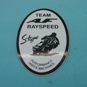 Team Rayspeed Oval Sticker Black On White Graphic