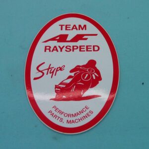 Team Rayspeed Oval Sticker Red On White