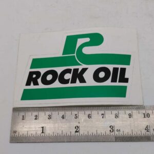 Rock Oil Graphic Sticker White & Green Approx 100Mm
