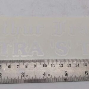 'ARTHUR FRANCIS EXTRA 'S' TYPE PANEL GRAPHIC WHITE (PAIR) STICKER